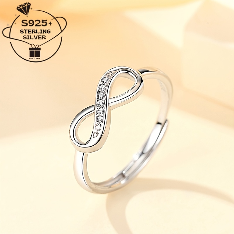 Adjustable Infinity Symbol Ring - S925 Silver Opening Gift